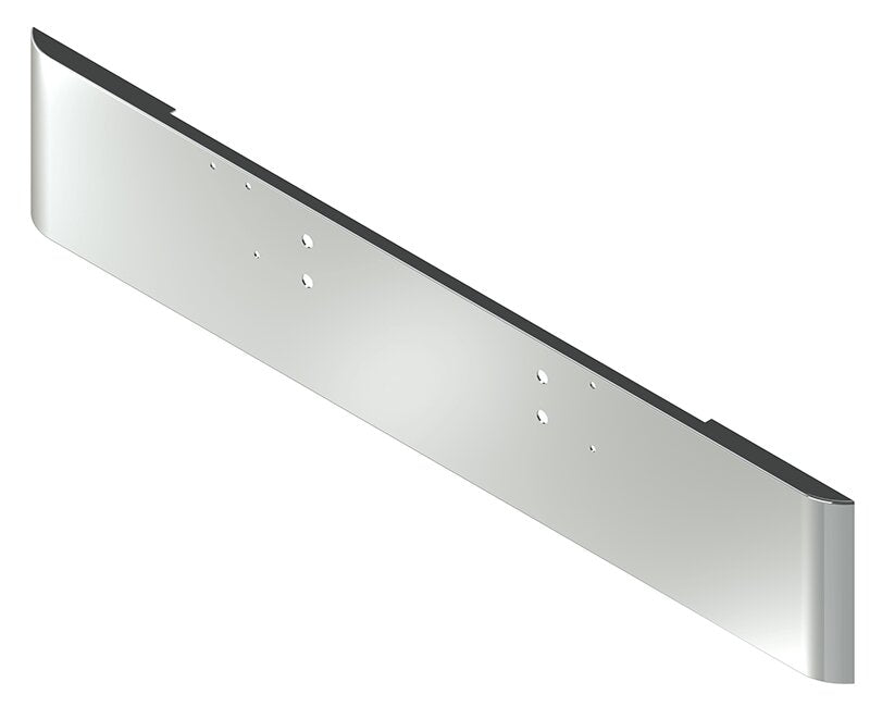 BUMPER FOR IHC PROSTAR 2008-2017 18" SQUARE ROLLED END CHROME WITH MOUNTING HOLES ONLY