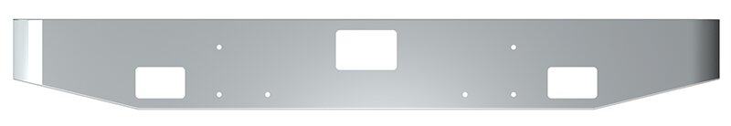 BUMPER FOR IHC 5900 SET FORWARD AXLE 2001-2011 12" TAPER ROLLED END CHROME