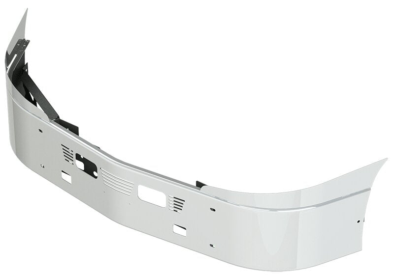 BUMPER FOR IHC LT SERIES 2017-2022 16" SETBACK AXLE WITH TOP EXTENSIONS CHROME