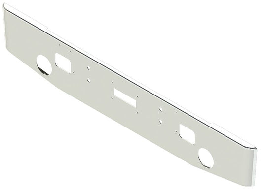 BUMPER FOR KENWORTH K100C CABOVER 1967-1983 16" TAPER ROLLED END CHROME WITH ROUND FOG LIGHT HOLES & STEP HOLES & TOW HOLE