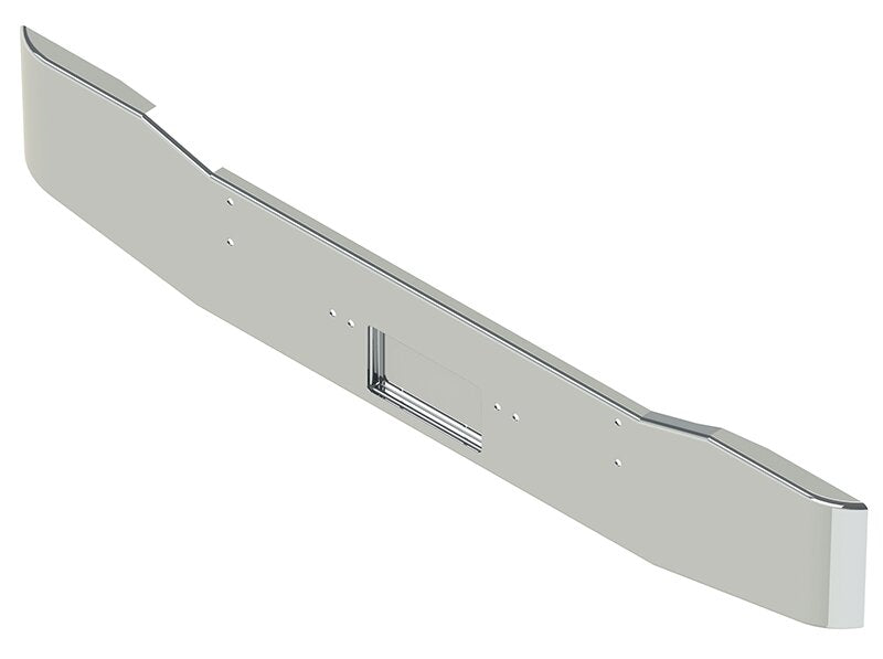 BUMPER FOR KENWORTH W900A 1967-1981 16" GULLWING CHROME WITH MOUNTING HOLES ONLY AND FRENCHED IN LICENSE PLATE BOX