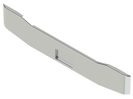 BUMPER FOR KENWORTH W900A 1967-1981 16" GULLWING CHROME WITH MOUNTING HOLES ONLY AND FRENCHED IN LICENSE PLATE BOX