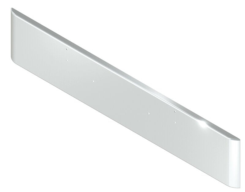 BUMPER FOR KENWORTH W900B 1982-2010 & W900L 1982-2022 18" SQUARE ROLLED END CHROME WITH MOUNTING HOLES ONLY, NO CUTOUT ON THE TOP LIP