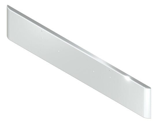 BUMPER FOR KENWORTH W900B 1982-2010 & W900L 1982-2022 18" SQUARE ROLLED END CHROME WITH MOUNTING HOLES ONLY, NO CUTOUT ON THE TOP LIP