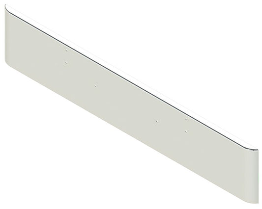 BUMPER FOR KENWORTH W900B 1982-2010 & W900L 1982-2022 18" SQUARE ROLLED END CHROME WITH MOUNTING HOLES ONLY