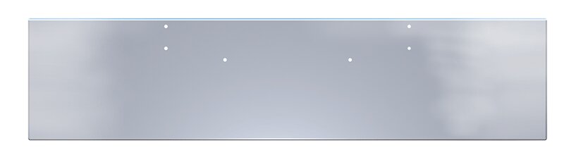 BUMPER FOR KENWORTH W900B 1982-2010 & W900L 1982-2022 22" AMERICAN EAGLE BOXED END WITH 8" EARS CHROME WITH MOUNTING HOLES ONLY