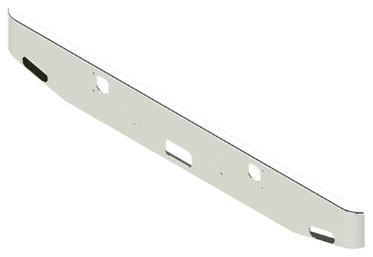 BUMPER FOR KENWORTH W900B 1982-2010 & W900L 1982-2022 12" TAPER ROLLED END CHROME WITH TOW HOLE AND 2 OVAL HOLES