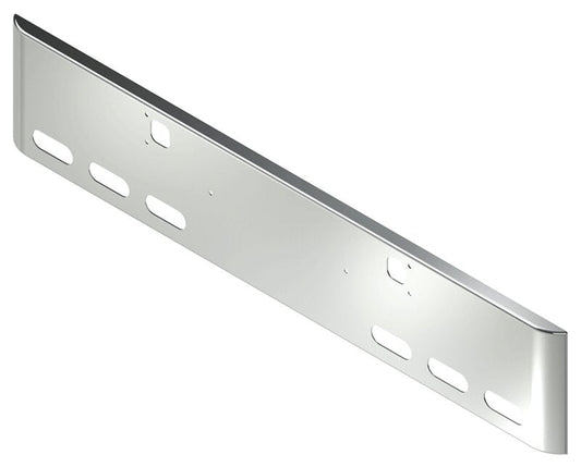 BUMPER FOR KENWORTH W900B 1982-2010 & W900L 1982-2022 18" SQUARE ROLLED END CHROME WITH TOW HOLE, LIGHT HOLES