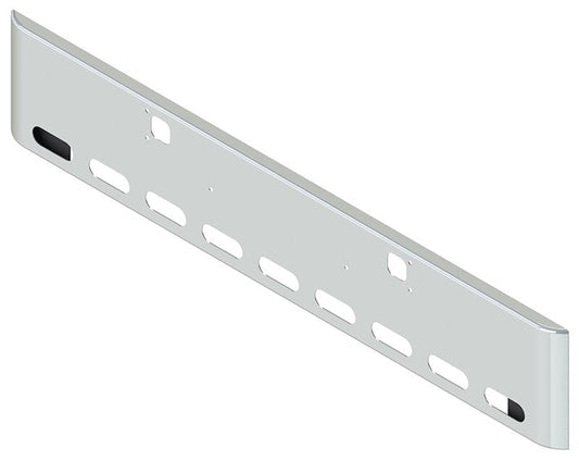 BUMPER FOR KENWORTH W900B 1982-2010 & W900L 1982-2022 18" SQUARE ROLLED END CHROME WITH TOW HOLE AND 9 OVAL HOLES