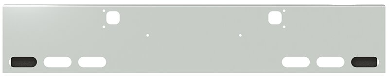 BUMPER FOR KENWORTH W900B 1982-2010 & W900L 1982-2022 18" BOXED END CHROME WITH TOW HOLE, LIGHT HOLES