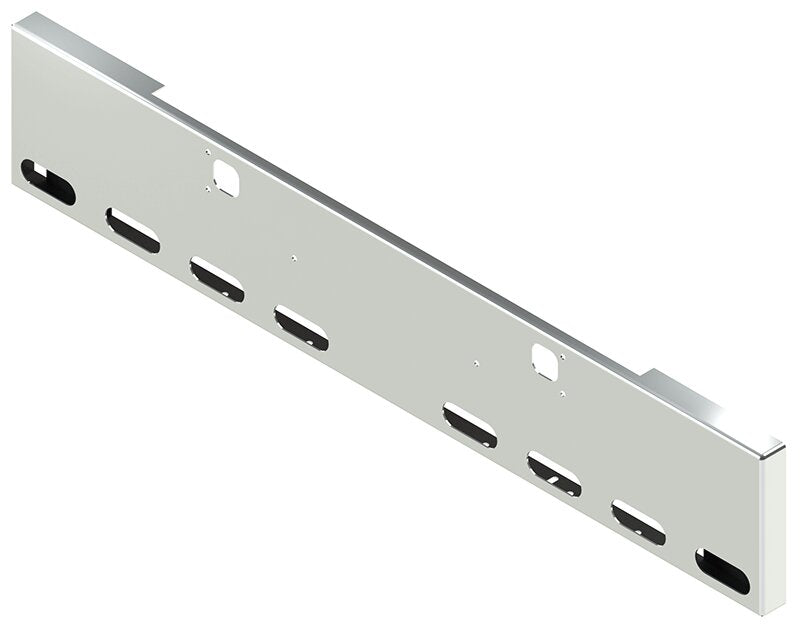BUMPER FOR KENWORTH W900B 1982-2010 & W900L 1982-2022 18" BOXED END CHROME WITH TOW HOLE AND 8 OVAL HOLES