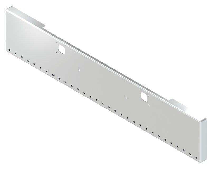 BUMPER FOR KENWORTH W900B 1982-2010 & W900L 1982-2022 18" BOXED END CHROME WITH TOW HOLE, LIGHT HOLES