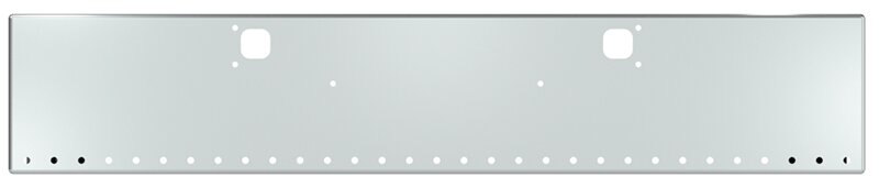BUMPER FOR KENWORTH W900B 1982-2010 & W900L 1982-2022 18" BOXED END CHROME WITH TOW HOLE, LIGHT HOLES