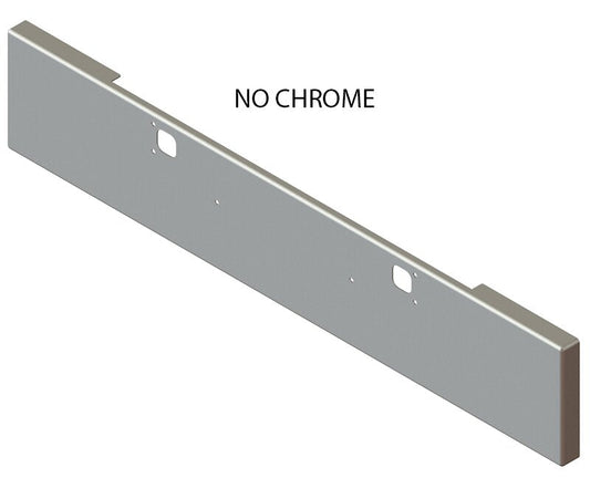 BUMPER FOR KENWORTH W900B 1982-2010 & W900L 1982-2022 18" BOXED END CHROME WITH TOW HOLE, NO CUTOUT ON THE TOP LIP