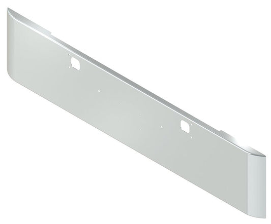 BUMPER FOR KENWORTH W900B 1982-2010 & W900L 1982-2022 20" SQUARE ROLLED END CHROME WITH TOW HOLE AND LICENSE PLATE HOLES