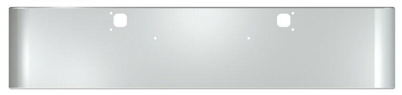 BUMPER FOR KENWORTH W900B 1982-2010 & W900L 1982-2022 20" SQUARE ROLLED END CHROME WITH TOW HOLE