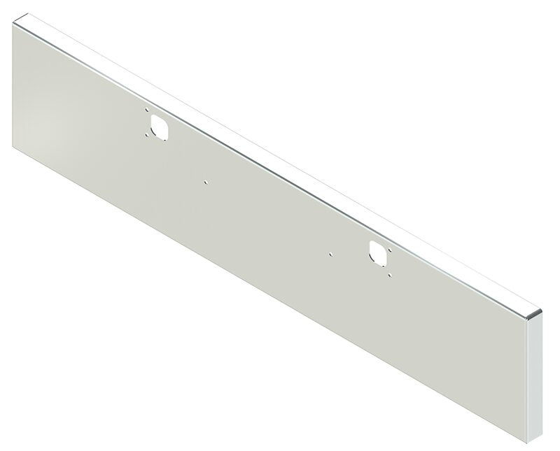 BUMPER FOR KENWORTH W900B 1982-2010 & W900L 1982-2022 20" BOXED END CHROME WITH TOW HOLE, NO CUTOUT ON THE TOP LIP