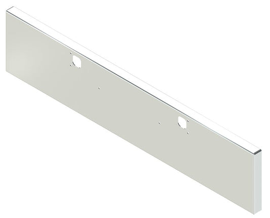 BUMPER FOR KENWORTH W900B 1982-2010 & W900L 1982-2022 20" BOXED END CHROME WITH TOW HOLE, NO CUTOUT ON THE TOP LIP