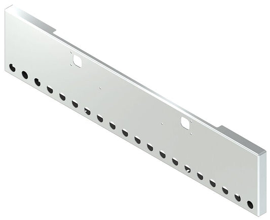 BUMPER FOR KENWORTH W900B 1982-2010 & W900L 1982-2022 20" BOXED END CHROME WITH TOW HOLE, LIGHT HOLES