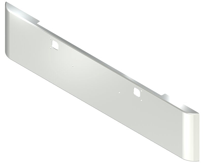 BUMPER FOR KENWORTH W900B 1982-2010 & W900L 1982-2022 20" SQUARE HAND FORM CHROME WITH TOW HOLE