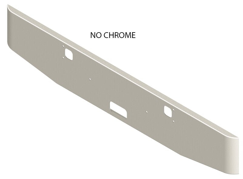 BUMPER FOR KENWORTH W900B 1982-2010 & W900L 1982-2022 16" TAPER ROLLED END CHROME, NO CUTOUT ON THE TOP LIP