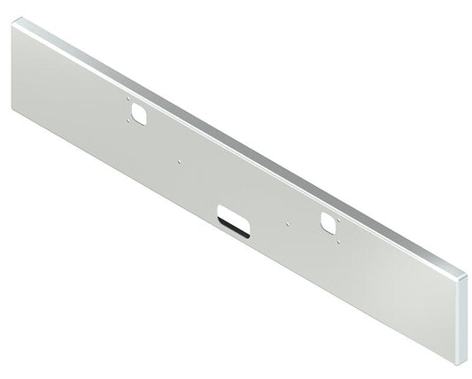 BUMPER FOR KENWORTH W900B 1982-2010 & W900L 1982-2022 16" SQUARE HAND FORM CHROME, NO CUTOUT ON THE TOP LIP