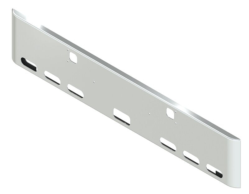 BUMPER FOR KENWORTH W900B 1982-2010 & W900L 1982-2022 18" SQUARE ROLLED END CHROME, LIGHT HOLES