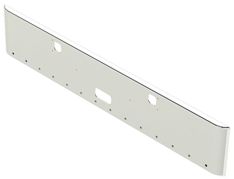 BUMPER FOR KENWORTH W900B 1982-2010 & W900L 1982-2022 18" SQUARE ROLLED END CHROME, LIGHT HOLES