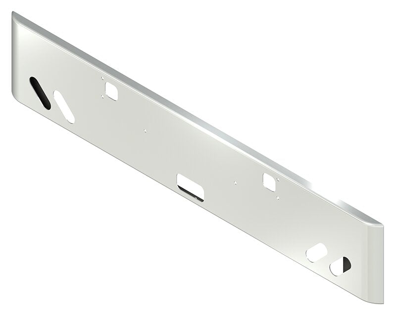 BUMPER FOR KENWORTH W900B 1982-2010 & W900L 1982-2022 18" SQUARE ROLLED END CHROME, LIGHT HOLES