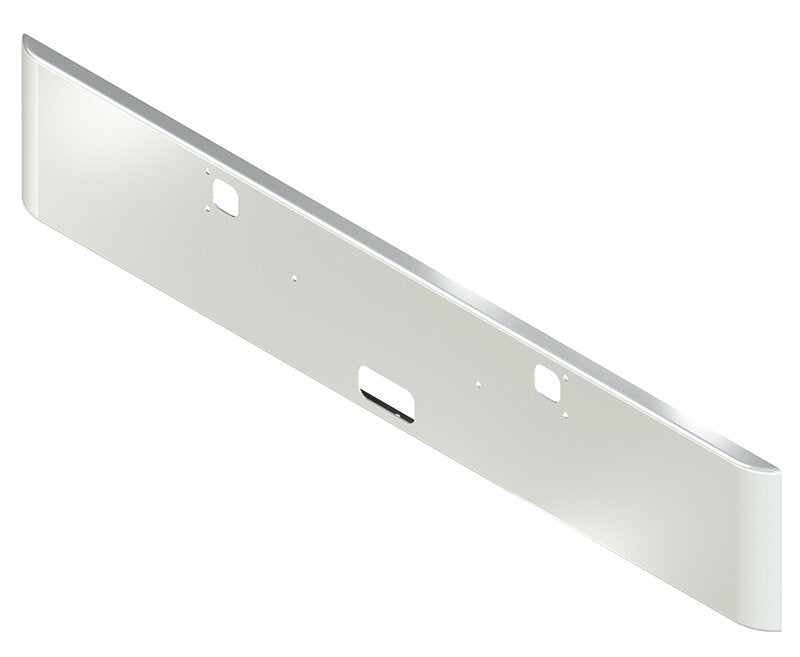 BUMPER FOR KENWORTH W900B 1982-2010 & W900L 1982-2022 18" SQUARE ROLLED END CHROME, NO CUTOUT ON THE TOP LIP