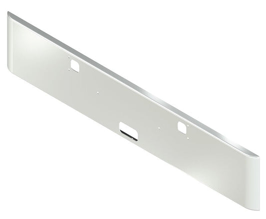 BUMPER FOR KENWORTH W900B 1982-2010 & W900L 1982-2022 18" SQUARE ROLLED END CHROME, NO CUTOUT ON THE TOP LIP