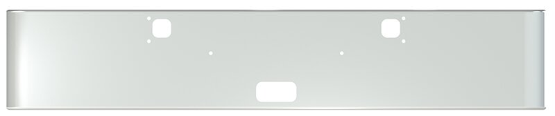 BUMPER FOR KENWORTH W900B 1982-2010 & W900L 1982-2022 18" SQUARE ROLLED END CHROME, NO CUTOUT ON THE TOP LIP