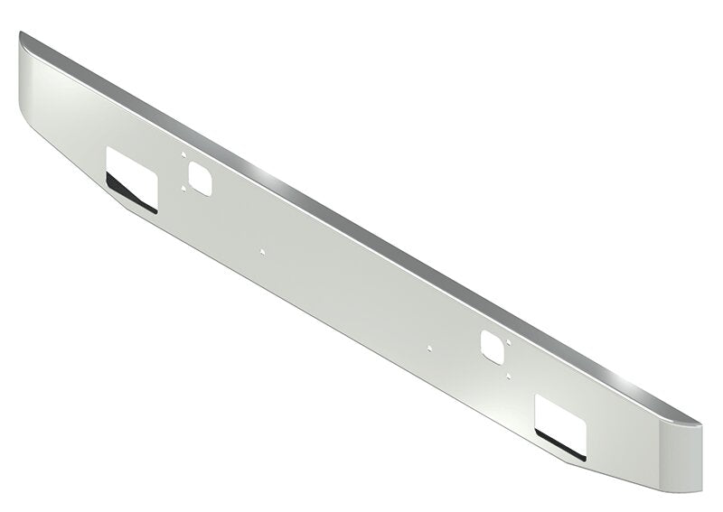 BUMPER FOR KENWORTH W900B 1982-2010 & W900L 1982-2022 12" TAPER ROLLED END CHROME, NO CUTOUT ON THE TOP LIP