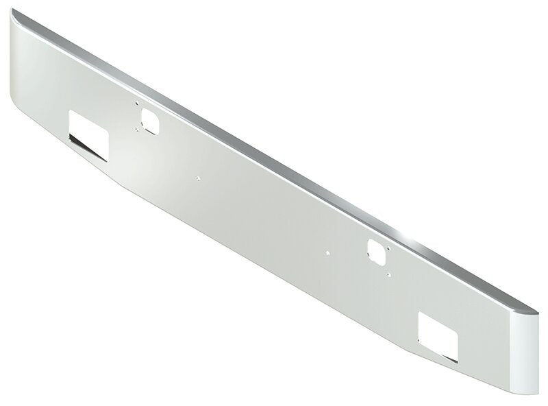 BUMPER FOR KENWORTH W900B 1982-2010 & W900L 1982-2022 16" TAPER ROLLED END CHROME, NO CUTOUT ON THE TOP LIP