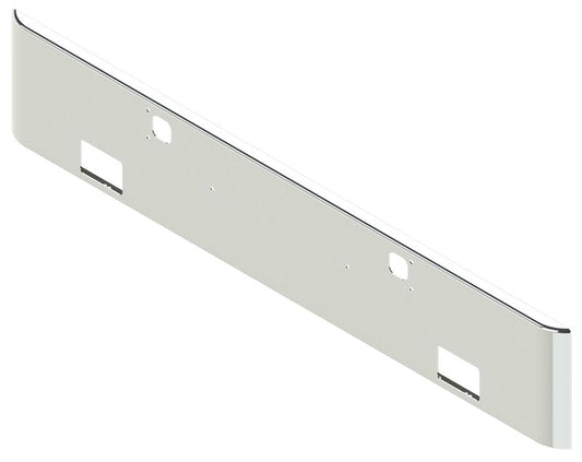 BUMPER FOR KENWORTH W900B 1982-2010 & W900L 1982-2022 18" SQUARE ROLLED END CHROME