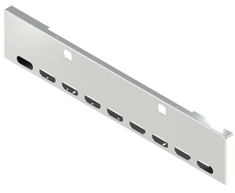 BUMPER FOR KENWORTH W900B 1982-2010 & W900L 1982-2022 18" BOXED END CHROME WITH TOW HOLE & NO MOUNTING HOLES AND 9 OVAL HOLES, WITH UNIVERSAL BRACKETS THAT FIT CB, CQ, FD, FE ,HA, HC, GO