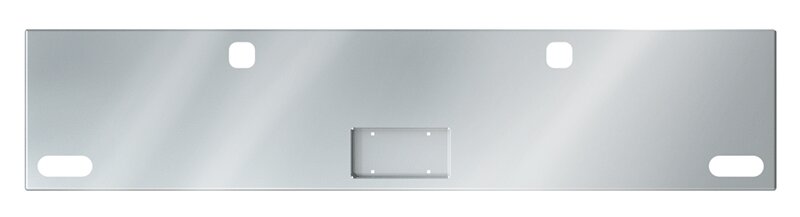 BUMPER FOR KENWORTH W900B 1982-2010 & W900L 1982-2022 20" AMERICAN EAGLE BOXED END WITH 8" EARS CHROME WITH TOW HOLE & NO MOUNTING HOLES AND 2 OVAL HOLES, WITH UNIVERSAL BRACKETS THAT FIT CB, CQ, FD, FE ,HA, HC, GO, LIGHT HOLES