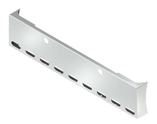 BUMPER FOR KENWORTH W900B 1982-2010 & W900L 1982-2022 20" AMERICAN EAGLE BOXED END WITH 8" EARS CHROME WITH TOW HOLE & NO MOUNTING HOLES AND 9 OVAL HOLES, WITH UNIVERSAL BRACKETS THAT FIT CB, CQ, FD, FE ,HA, HC, GO