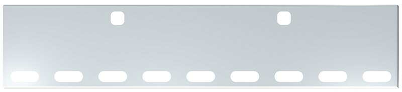 BUMPER FOR KENWORTH W900B 1982-2010 & W900L 1982-2022 20" AMERICAN EAGLE BOXED END WITH 8" EARS CHROME WITH TOW HOLE & NO MOUNTING HOLES AND 9 OVAL HOLES, WITH UNIVERSAL BRACKETS THAT FIT CB, CQ, FD, FE ,HA, HC, GO