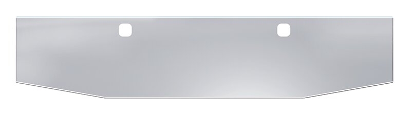 BUMPER FOR KENWORTH W900B 1982-2010 & W900L 1982-2022 20" BOXED END TAPER CHROME WITH TOW HOLE & NO MOUNTING HOLES AND WITH UNIVERSAL BRACKETS THAT FIT CB, CQ, FD, FE ,HA, HC, GO
