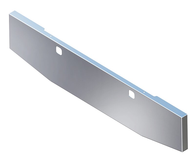BUMPER FOR KENWORTH W900B 1982-2010 & W900L 1982-2022 20" BOXED END TAPER CHROME WITH TOW HOLE & NO MOUNTING HOLES AND WITH UNIVERSAL BRACKETS THAT FIT CB, CQ, FD, FE ,HA, HC, GO