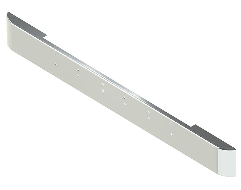 BUMPER FOR KENWORTH LOGGER 1967-1981 10" SQUARE HAND FORM CHROME WITH EXTERIOR BOLT ON HITCH HOLES