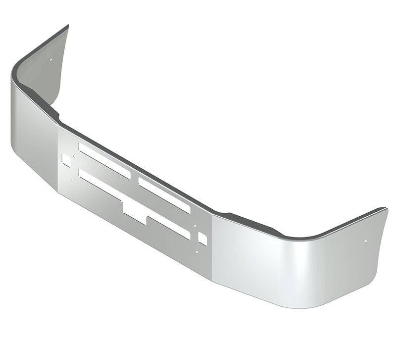 BUMPER FOR KENWORTH T600 1987-2007 16" SETBACK AXLE CHROME WITH TOW HOLE & VENT HOLES