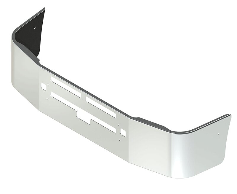 BUMPER FOR KENWORTH T600 1987-2007 18" SETBACK AXLE CHROME WITH TOW HOLE & VENT HOLES