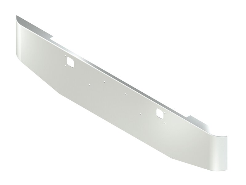 BUMPER FOR KENWORTH W900S 1989-2007 18" TAPER HAND FORM CHROME WITH TOW HOLE