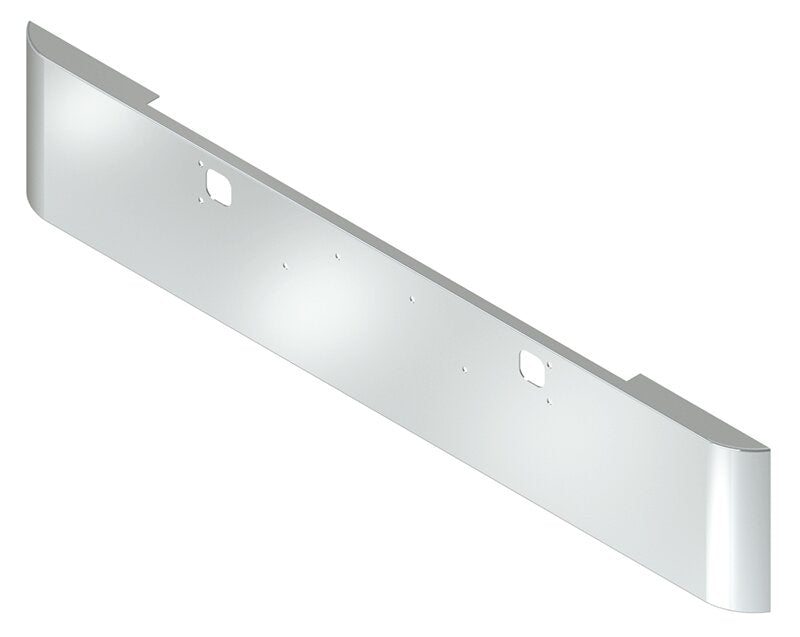 BUMPER FOR KENWORTH W900S 1989-2007 18" SQUARE ROLLED END CHROME WITH TOW HOLE