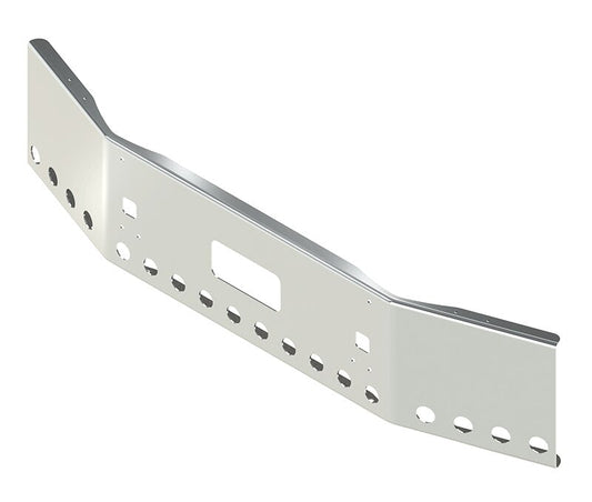 BUMPER FOR KENWORTH T800 & T880 2004-2022 18" OPEN END CHROME WITH TOW HOLE & STEP HOLES, LIGHT HOLES