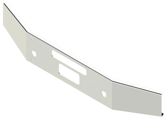 BUMPER FOR KENWORTH T800 & T880 2004-2022 14" OPEN END TAPERED CHROME WITH TOW HOLE & STEP HOLES & VENT HOLES