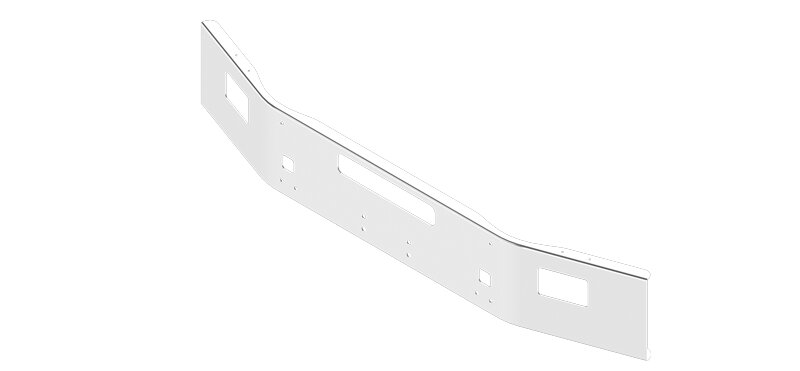 BUMPER FOR KENWORTH T800 & T880 2004-2022 14" OPEN END CHROME