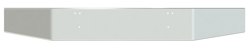 BUMPER FOR KENWORTH T800W 1988-2005 14" OPEN END TAPERED CHROME WITH MOUNTING HOLES ONLY